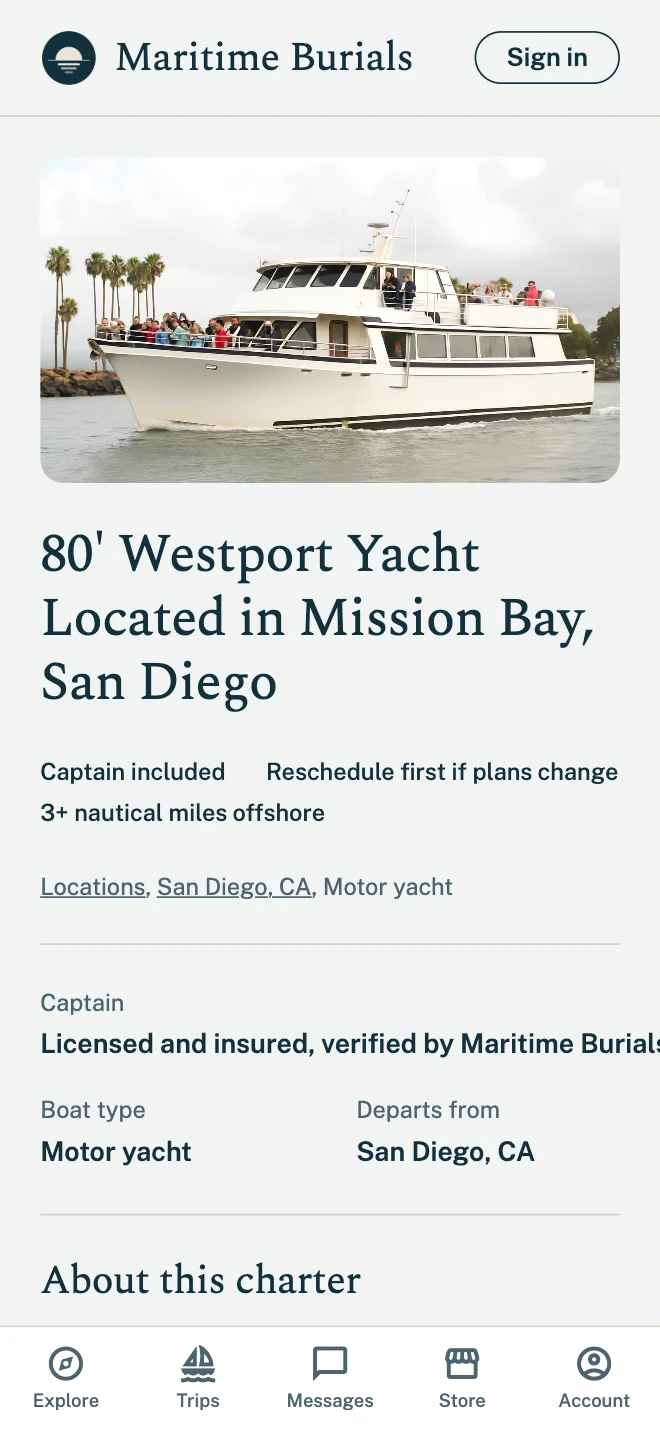 Book with a written offer screen in the app